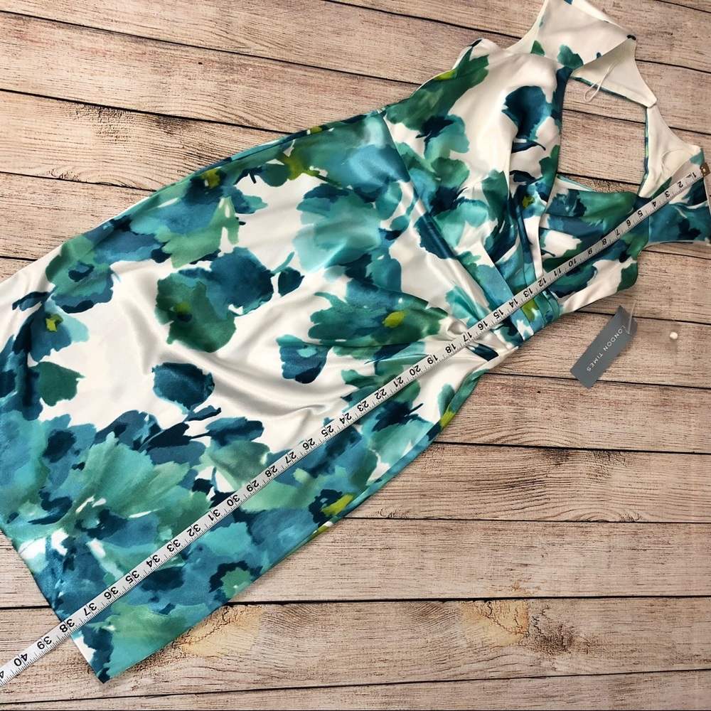 London Times Blue Cocktail Dress - Picture 10 of 15